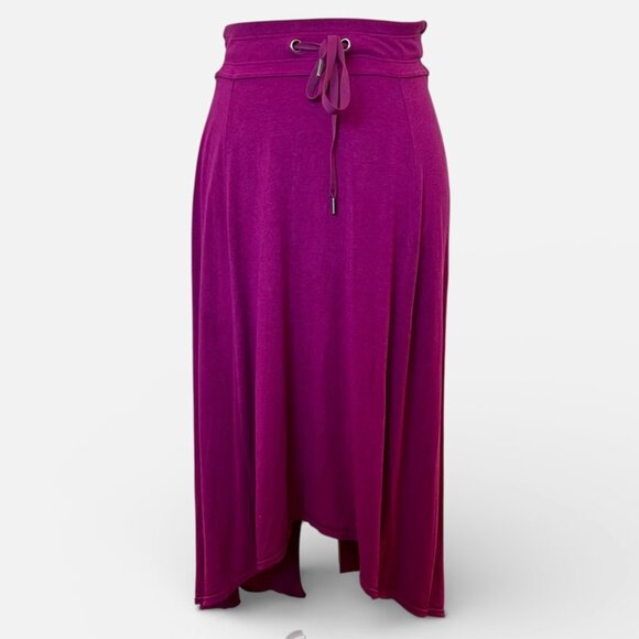 ATHLETA Beachcomber Midi Hi-Low Skirt Medium Cactus Flower Pink Athleisure - Picture 2 of 8